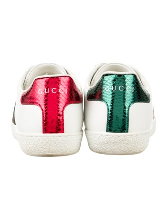 Gucci Web Accent Leather Sneakers
