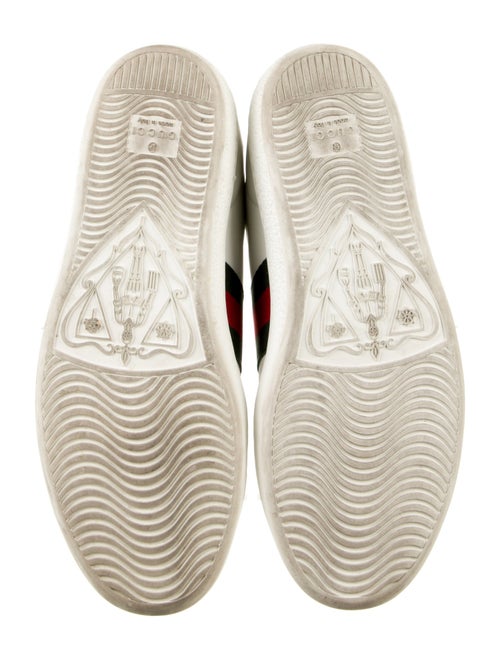 Gucci Web Accent Leather Sneakers