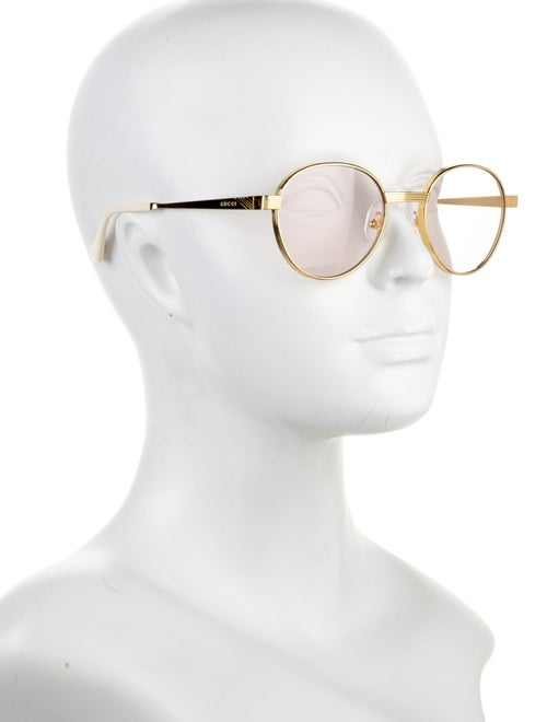 Gucci Interlocking G Logo Round Sunglasses