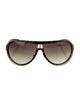 Gucci Interlocking G Logo Shield Sunglasses