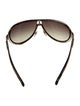 Gucci Interlocking G Logo Shield Sunglasses