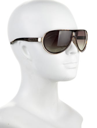 Gucci Interlocking G Logo Shield Sunglasses