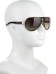 Gucci Interlocking G Logo Shield Sunglasses