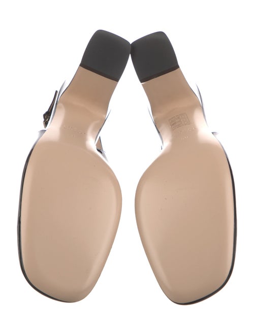 Gucci Horsebit Accent Patent Leather Slingback Pumps