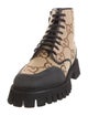 Gucci GG Canvas Canvas Lace-Up Boots