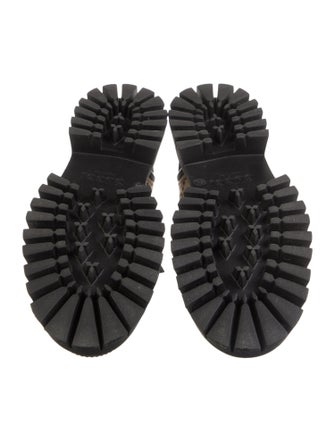 Gucci GG Canvas Canvas Lace-Up Boots