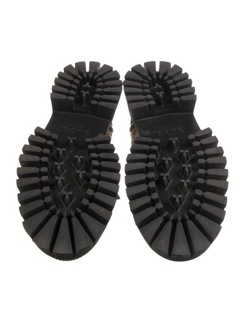 Gucci GG Canvas Canvas Lace-Up Boots