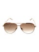 Gucci Interlocking G Logo Aviator Sunglasses