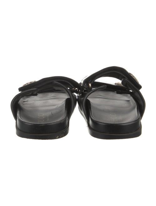 Gucci Double G Logo Leather Slides