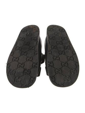 Gucci Double G Logo Leather Slides