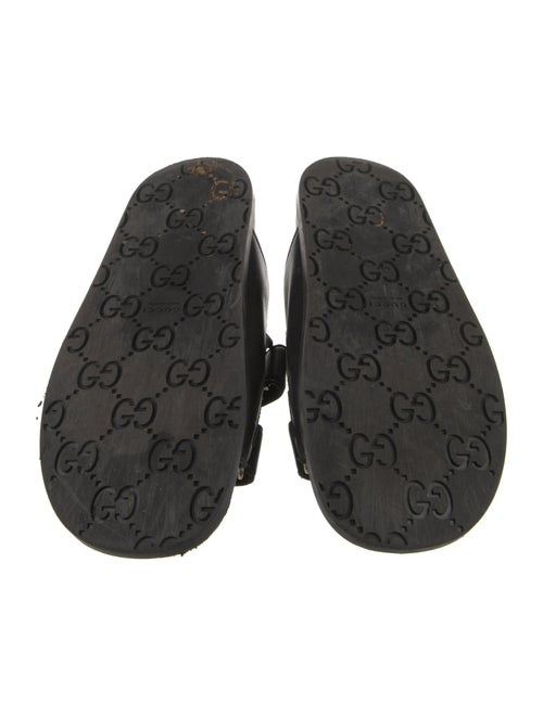 Gucci Double G Logo Leather Slides