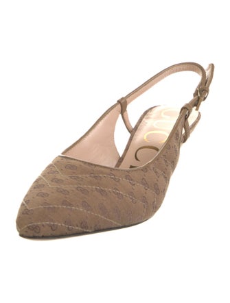 Gucci GG Canvas Canvas Slingback Pumps