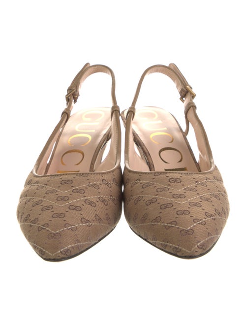 Gucci GG Canvas Canvas Slingback Pumps