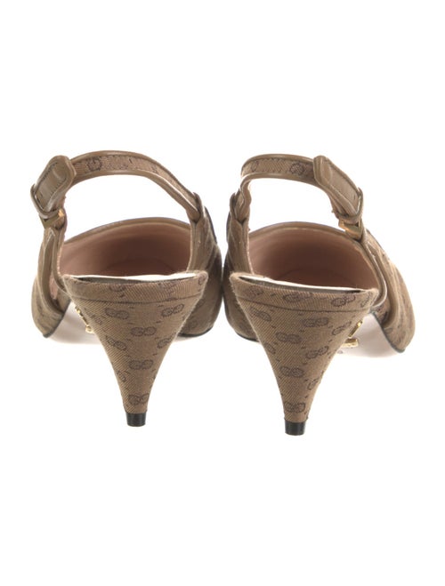 Gucci GG Canvas Canvas Slingback Pumps