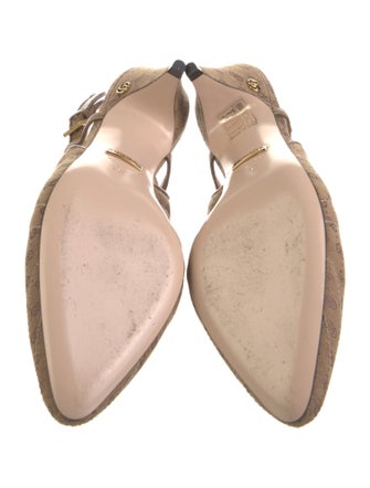 Gucci GG Canvas Canvas Slingback Pumps