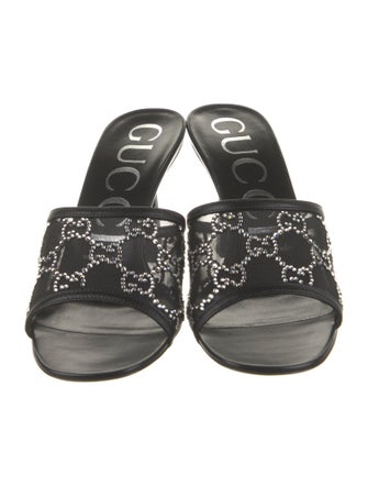 Gucci GG Crystal Mesh Slides