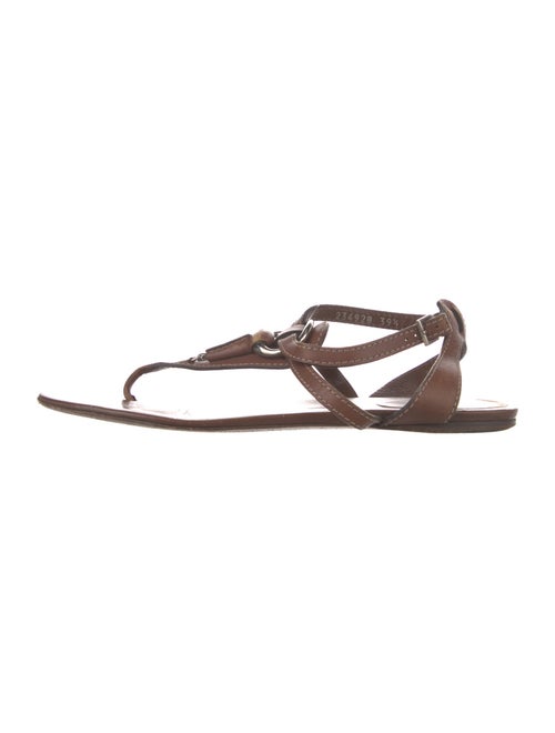 Gucci Hasler Horsebit Accent Leather Sandals