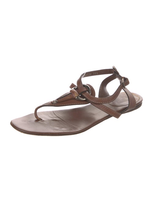 Gucci Hasler Horsebit Accent Leather Sandals