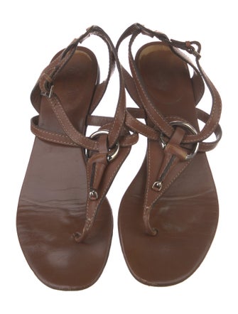 Gucci Hasler Horsebit Accent Leather Sandals