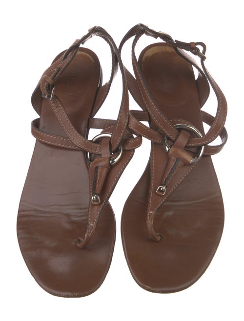 Gucci Hasler Horsebit Accent Leather Sandals