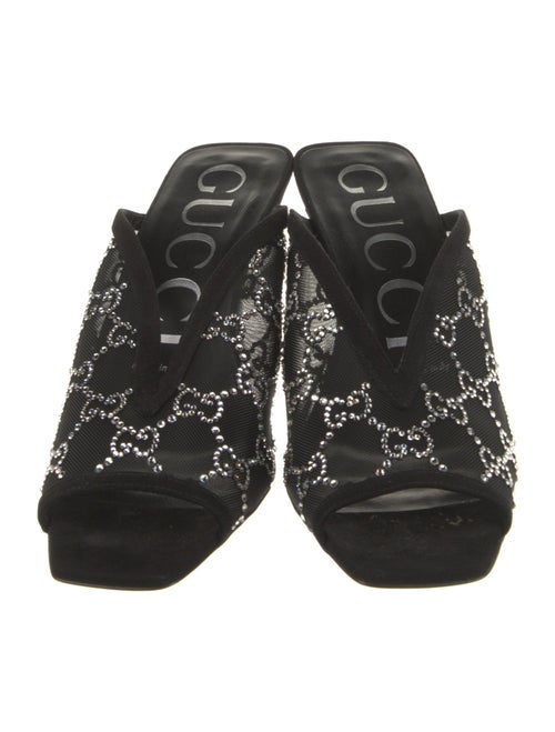 Gucci GG Crystal Mesh Slides
