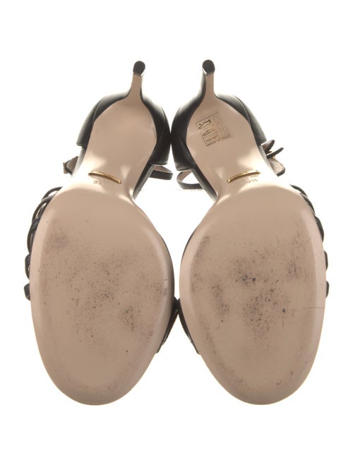 Gucci Leather Floral Print Sandals