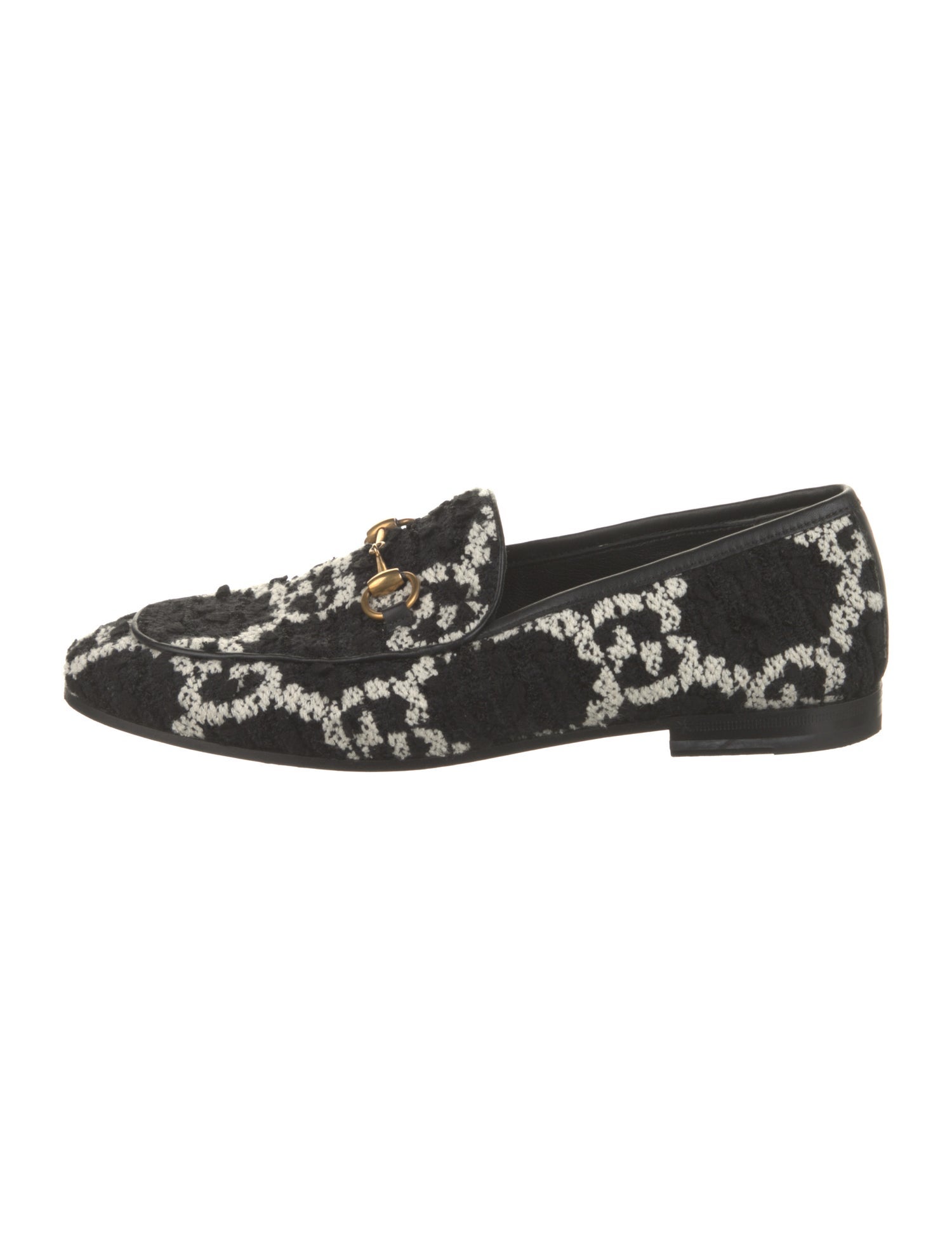 Gucci Horsebit Accent Printed Loafers