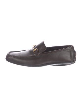 Gucci Horsebit Accent Leather Loafers