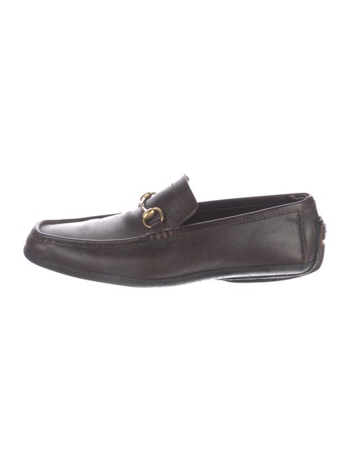 Gucci Horsebit Accent Leather Loafers