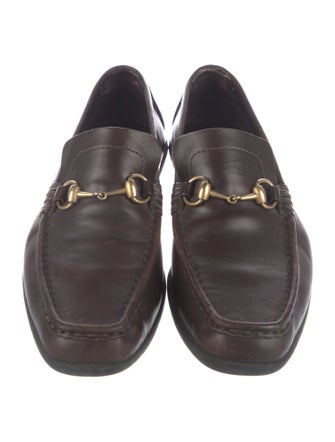 Gucci Horsebit Accent Leather Loafers