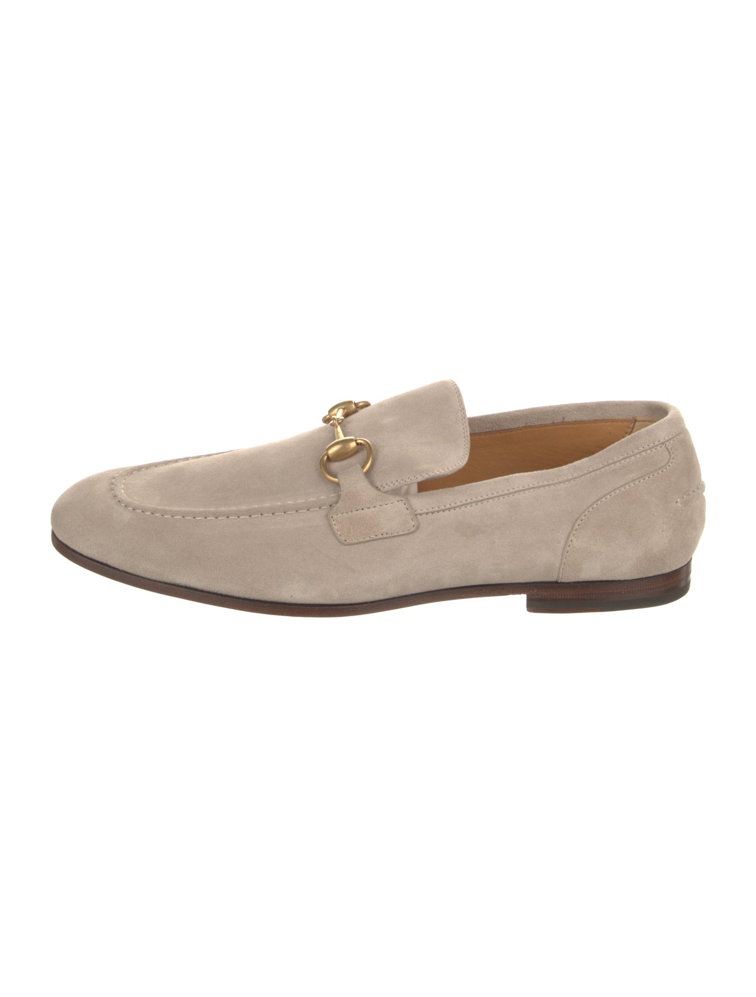 Gucci Web Accent Suede Loafers