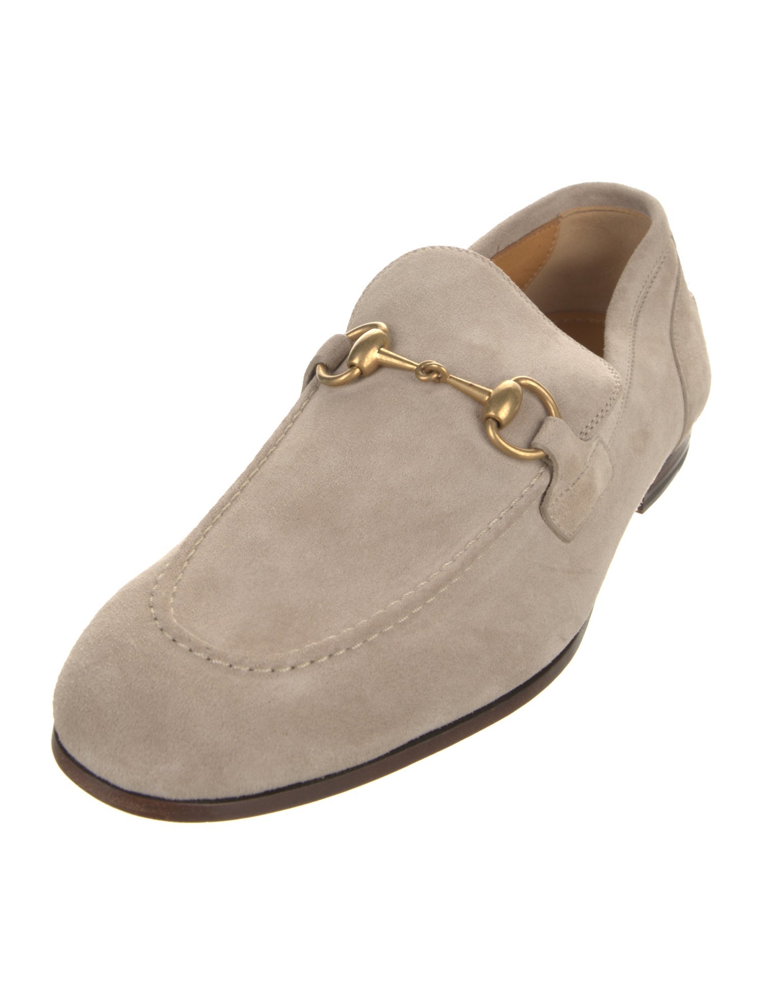 Gucci Web Accent Suede Loafers