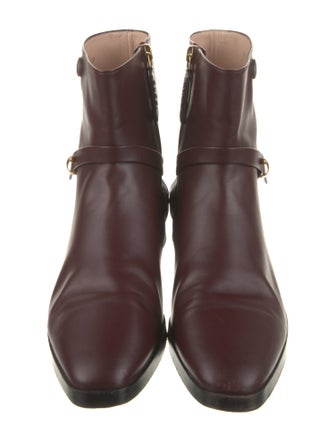 Gucci Double G Logo Leather Boots