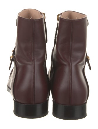 Gucci Double G Logo Leather Boots