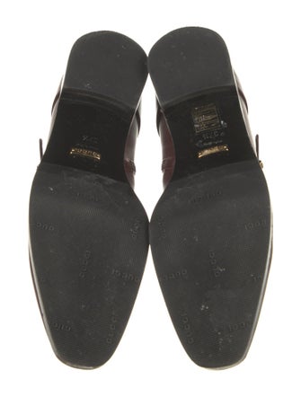 Gucci Double G Logo Leather Boots