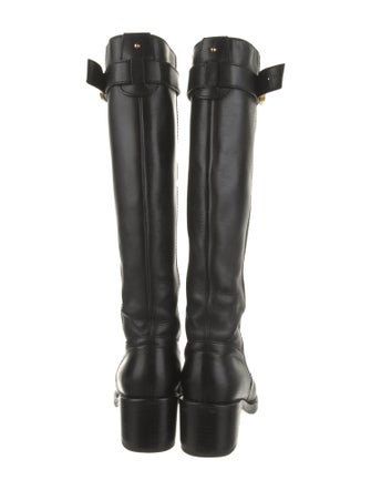 Gucci Running GG Logo Leather Riding Boots