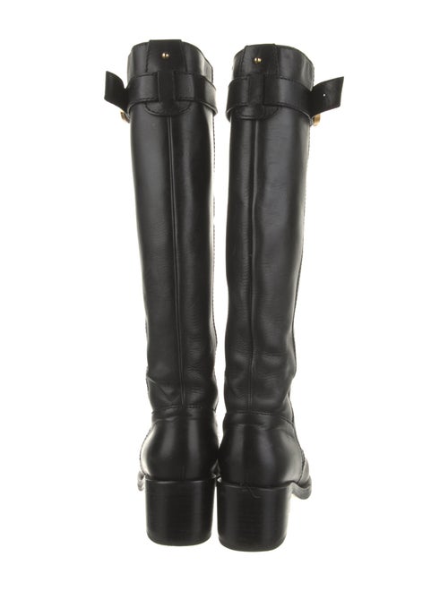 Gucci Running GG Logo Leather Riding Boots