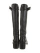 Gucci Running GG Logo Leather Riding Boots