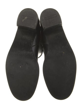 Gucci Running GG Logo Leather Riding Boots