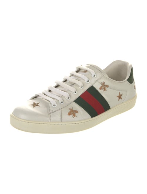 Gucci Web Accent Leather Sneakers