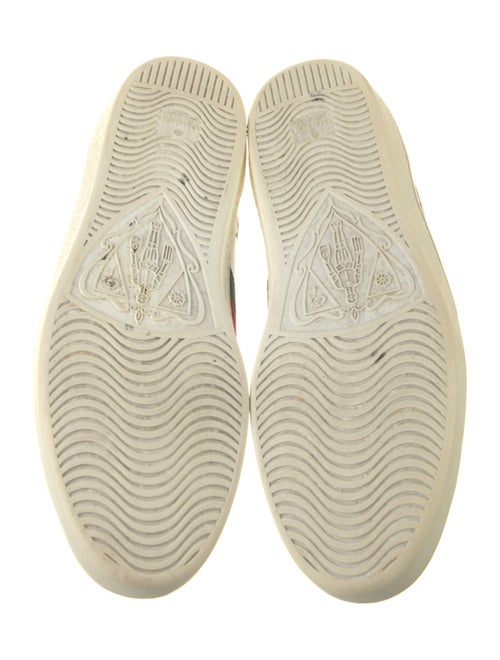 Gucci Web Accent Leather Sneakers