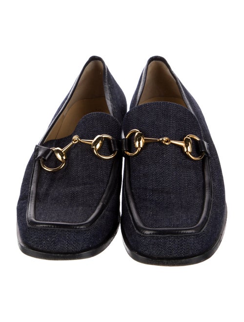 Gucci Horsebit Accent Denim Loafers