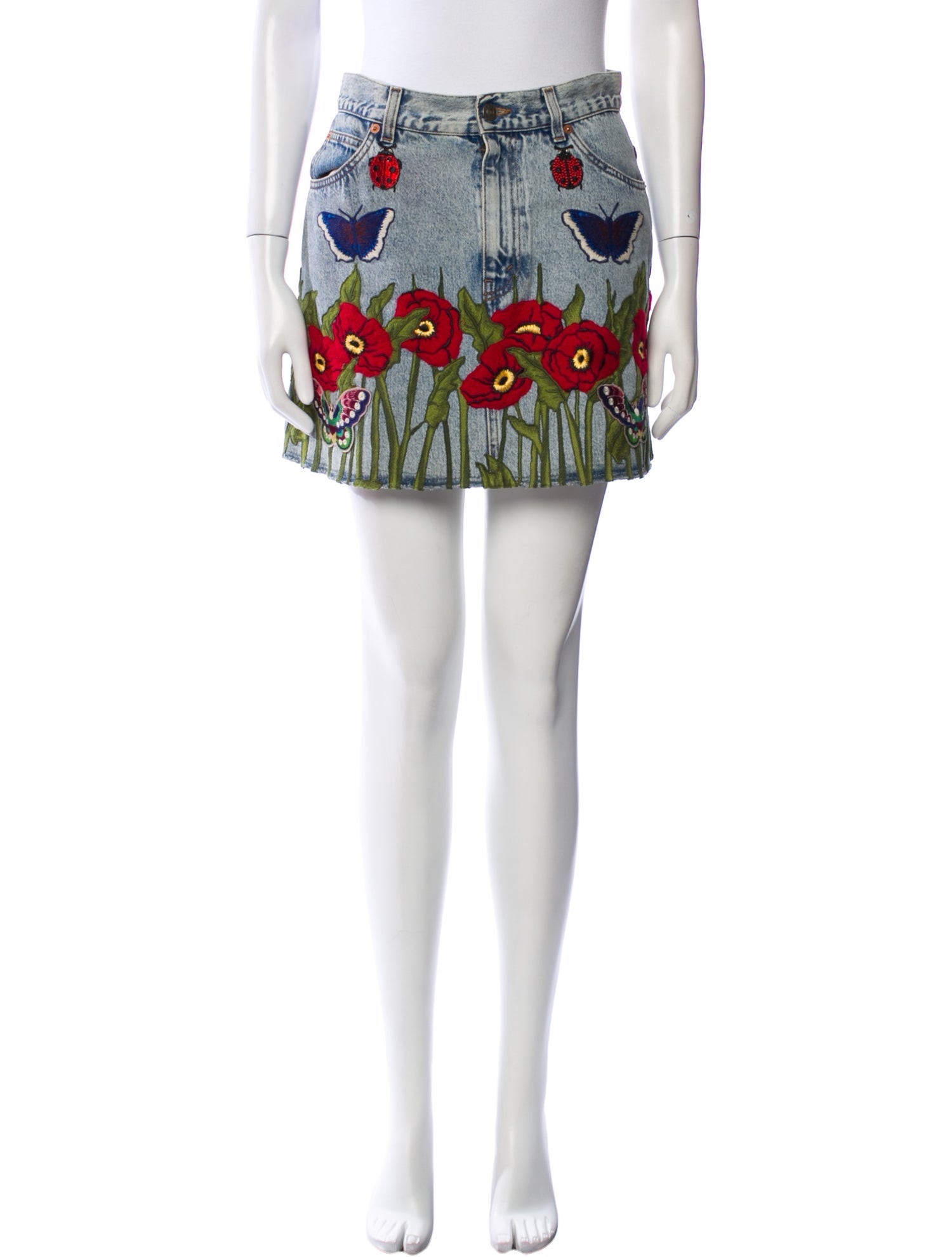 Gucci Floral Print Mini Skirt