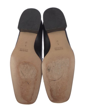 Gucci Leather Mesh Accents Loafers