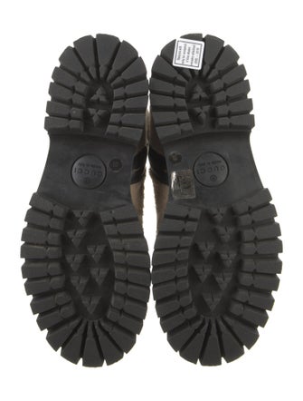 Gucci 1955 Horsebit Accent Shearling Combat Boots