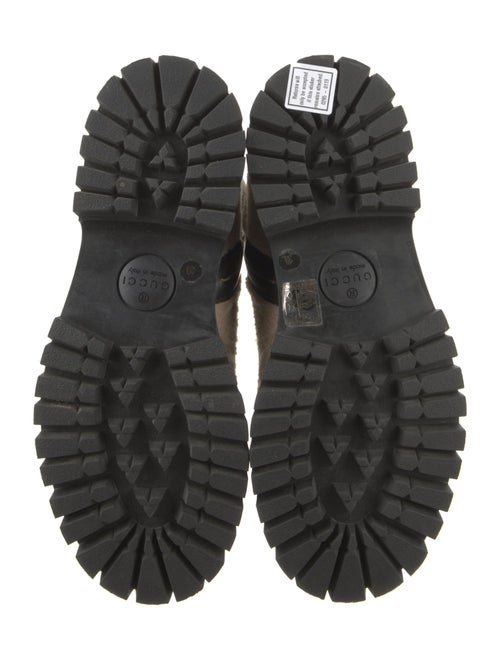 Gucci 1955 Horsebit Accent Shearling Combat Boots