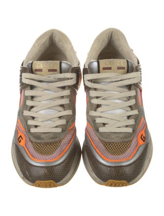 Gucci Leather Printed Athletic Sneakers