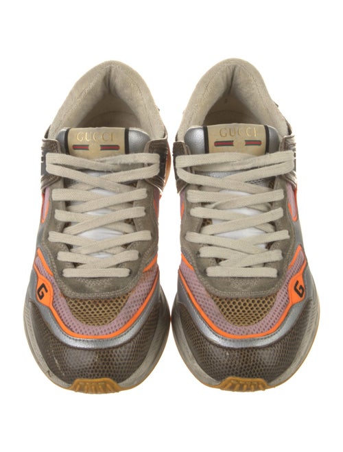 Gucci Leather Printed Athletic Sneakers