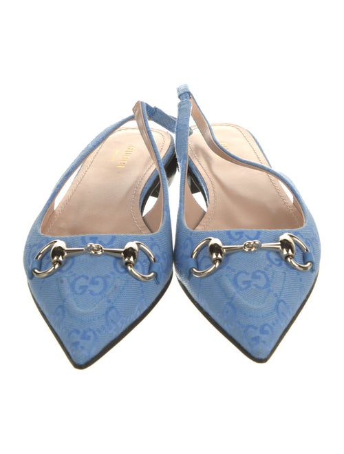 Gucci GG Canvas Canvas Slingback Flats