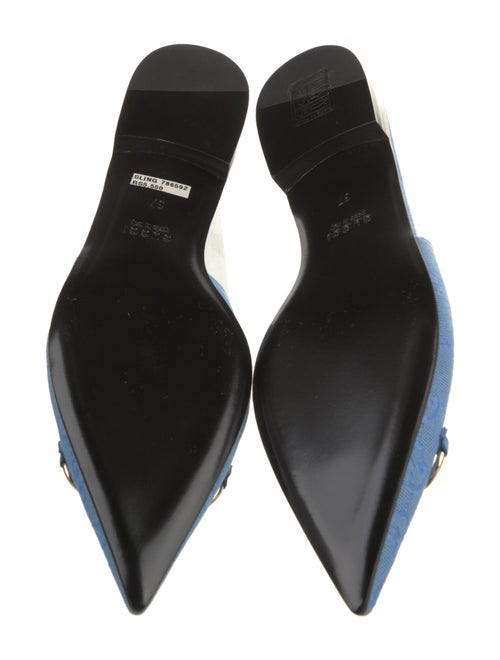 Gucci GG Canvas Canvas Slingback Flats